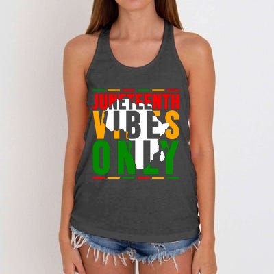 Juneteenth Vibes Black History Month African American Women's Knotted Racerback Tank