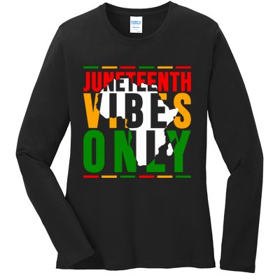 Juneteenth Vibes Black History Month African American Ladies Long Sleeve Shirt