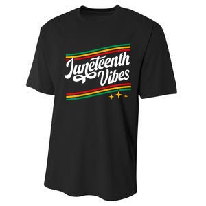 Juneteenth Vibes Black History Month Black Proud Performance Sprint T-Shirt