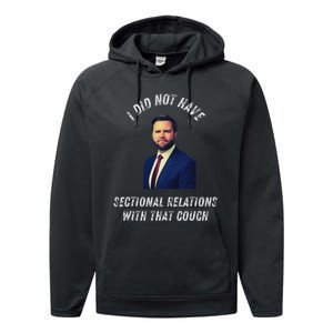 Jd Vance Couch I Did Not Have Sectional Relations Funny Meme Performance Fleece Hoodie