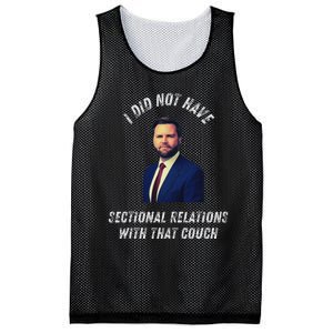 Jd Vance Couch I Did Not Have Sectional Relations Funny Meme Mesh Reversible Basketball Jersey Tank