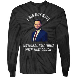 Jd Vance Couch I Did Not Have Sectional Relations Funny Meme Tie-Dye Long Sleeve Shirt