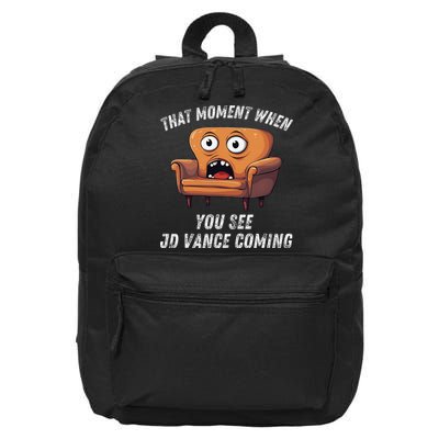 Jd Vance Couch That Moment When You See Jd Coming Funny Meme 16 in Basic Backpack