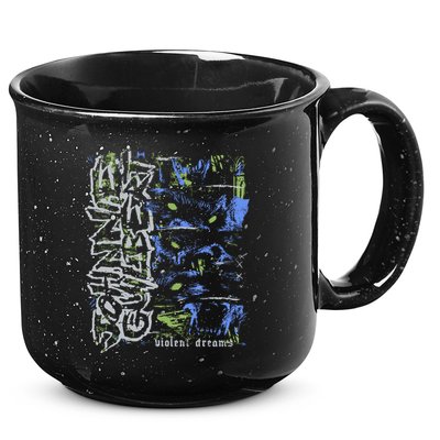 Johnnieguilbert Violent Dream Wolf Blue Green 15oz Campfire Ceramic Mug