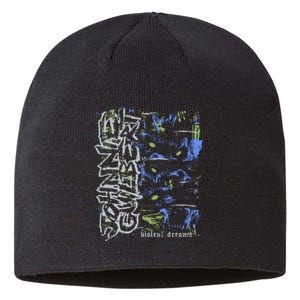 Johnnieguilbert Violent Dream Wolf Blue Green Sustainable Beanie