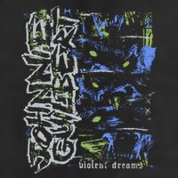 Johnnieguilbert Violent Dream Wolf Blue Green Golf Towel