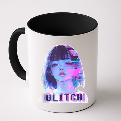 Japanese Vaporwave Edgy Sad Glitch Girl Anime Aesthetic Mug