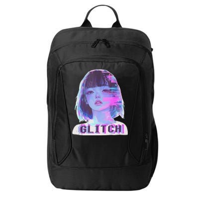 Japanese Vaporwave Edgy Sad Glitch Anime Aesthetic City Backpack