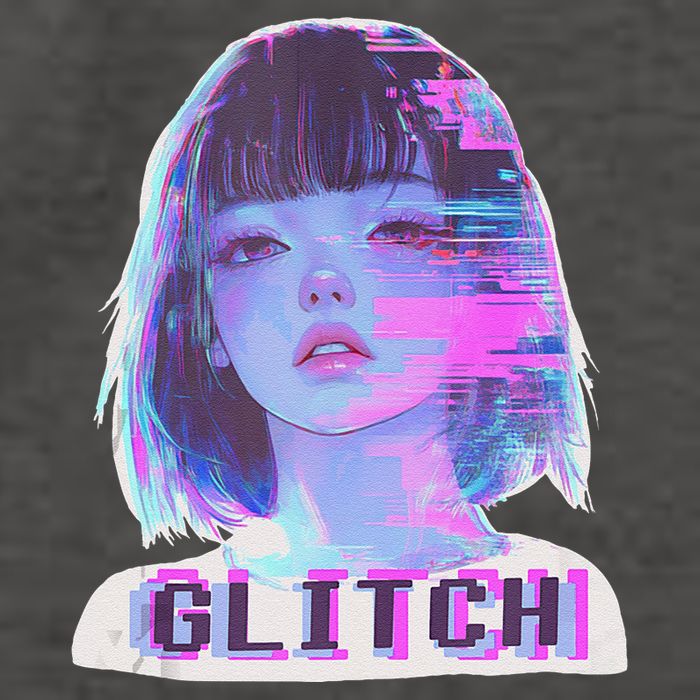 Japanese Vaporwave Edgy Sad Glitch Anime Aesthetic Vector Backpack