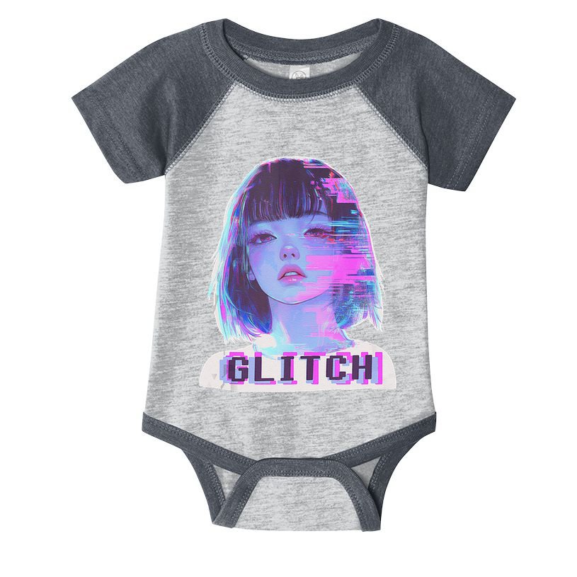 Japanese Vaporwave Edgy Sad Glitch Anime Aesthetic Infant Baby Jersey Bodysuit