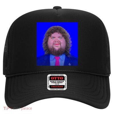 JD Vance Face Meme High Crown Mesh Back Trucker Hat