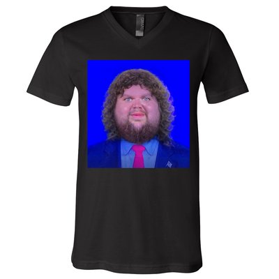 JD Vance Face Meme V-Neck T-Shirt