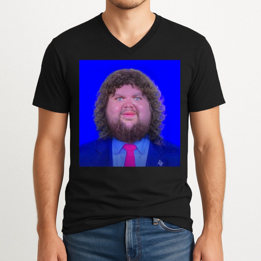 JD Vance Face Meme V-Neck T-Shirt