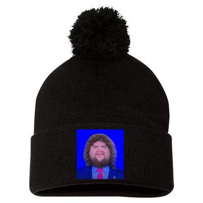 JD Vance Face Meme Pom Pom 12in Knit Beanie