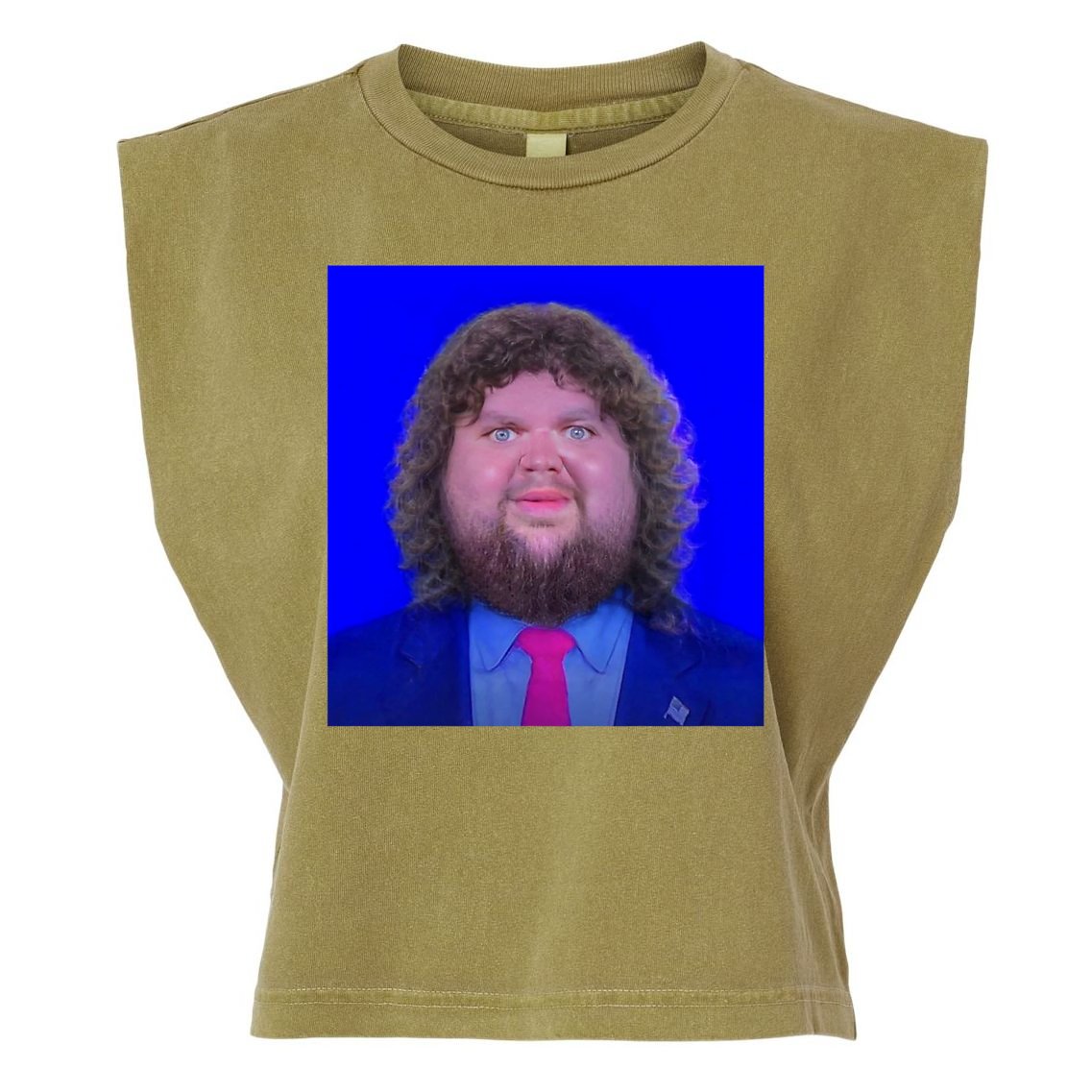 JD Vance Face Meme Garment-Dyed Women's Muscle Tee