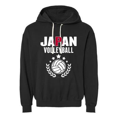 Japan Volleyball Fans Jersey Cute Gift Japanese Flag Sport Lovers Gift Garment-Dyed Fleece Hoodie