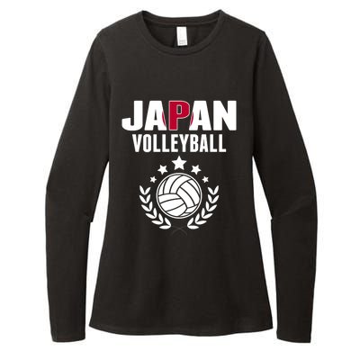 Japan Volleyball Fans Jersey Cute Gift Japanese Flag Sport Lovers Gift Womens CVC Long Sleeve Shirt