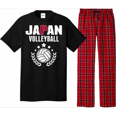 Japan Volleyball Fans Jersey Cute Gift Japanese Flag Sport Lovers Gift Pajama Set