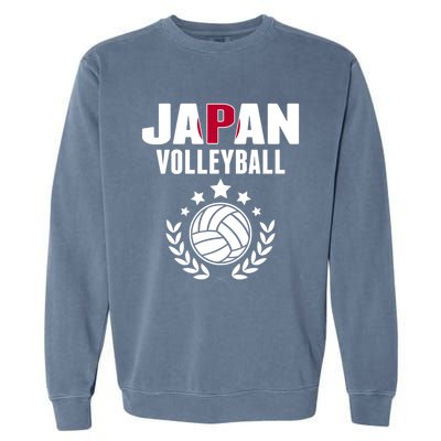 Japan Volleyball Fans Jersey Cute Gift Japanese Flag Sport Lovers Gift Garment-Dyed Sweatshirt