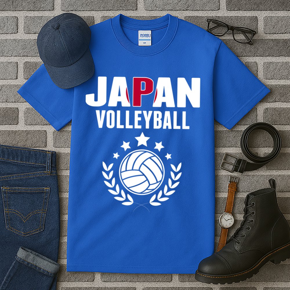 Japan Volleyball Fans Jersey Cute Gift Japanese Flag Sport Lovers Gift Tall T-Shirt