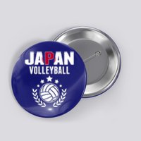 Japan Volleyball Fans Jersey Cute Gift Japanese Flag Sport Lovers Gift Button