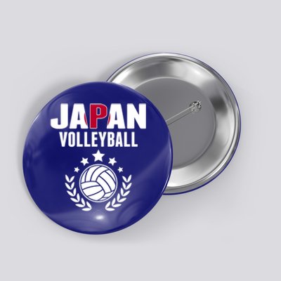 Japan Volleyball Fans Jersey Cute Gift Japanese Flag Sport Lovers Gift Button