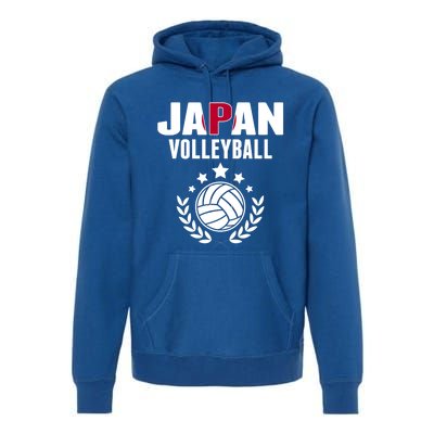 Japan Volleyball Fans Jersey Cute Gift Japanese Flag Sport Lovers Gift Premium Hoodie