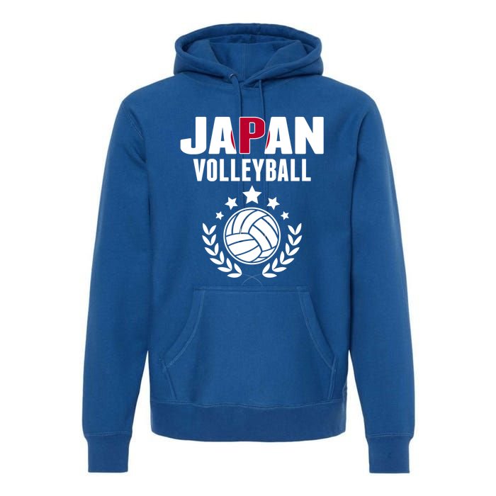 Japan Volleyball Fans Jersey Cute Gift Japanese Flag Sport Lovers Gift Premium Hoodie