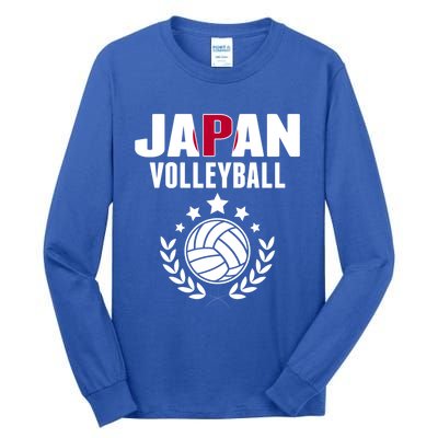 Japan Volleyball Fans Jersey Cute Gift Japanese Flag Sport Lovers Gift Tall Long Sleeve T-Shirt