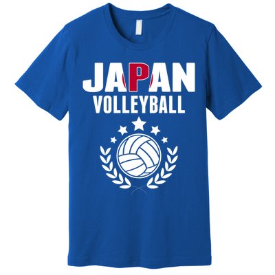 Japan Volleyball Fans Jersey Cute Gift Japanese Flag Sport Lovers Gift Premium T-Shirt