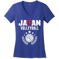 Japan Volleyball Fans Jersey Cute Gift Japanese Flag Sport Lovers Gift Women's V-Neck T-Shirt