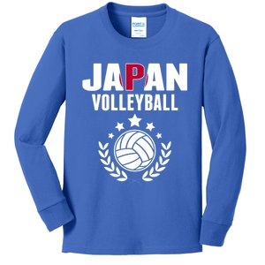 Japan Volleyball Fans Jersey Cute Gift Japanese Flag Sport Lovers Gift Kids Long Sleeve Shirt