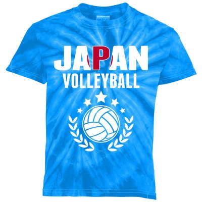 Japan Volleyball Fans Jersey Cute Gift Japanese Flag Sport Lovers Gift Kids Tie-Dye T-Shirt