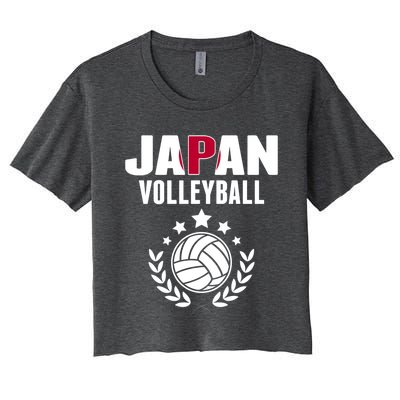 Japan Volleyball Fans Jersey Cute Gift Japanese Flag Sport Lovers Gift Women's Crop Top Tee