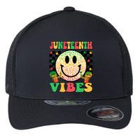 Junenth Vibes Freedom Day 1865 Black History Month Groovy Gift Flexfit Unipanel Trucker Cap