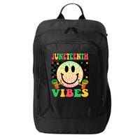 Junenth Vibes Freedom Day 1865 Black History Month Groovy Gift City Backpack