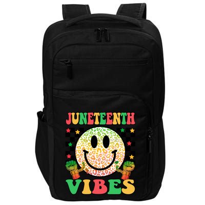 Junenth Vibes Freedom Day 1865 Black History Month Groovy Gift Impact Tech Backpack