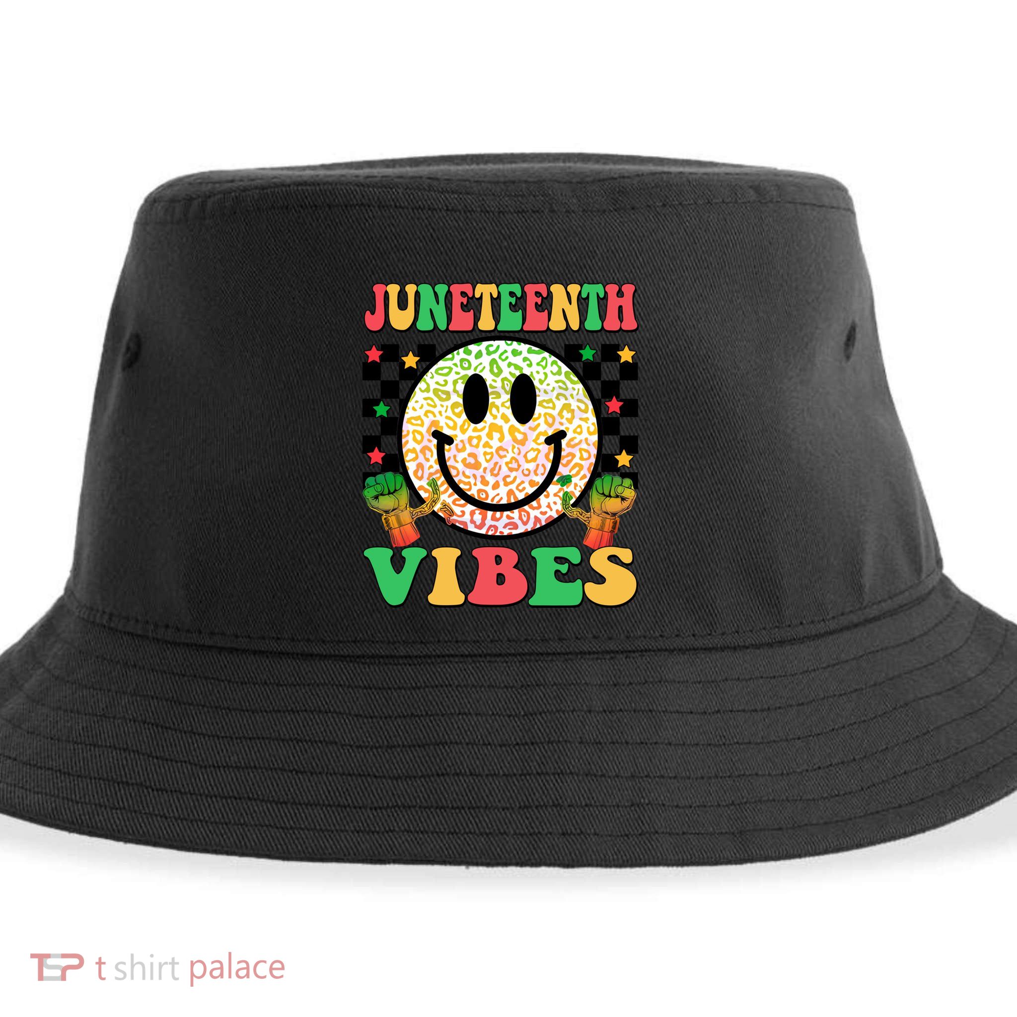 Junenth Vibes Freedom Day 1865 Black History Month Groovy Gift Sustainable Bucket Hat