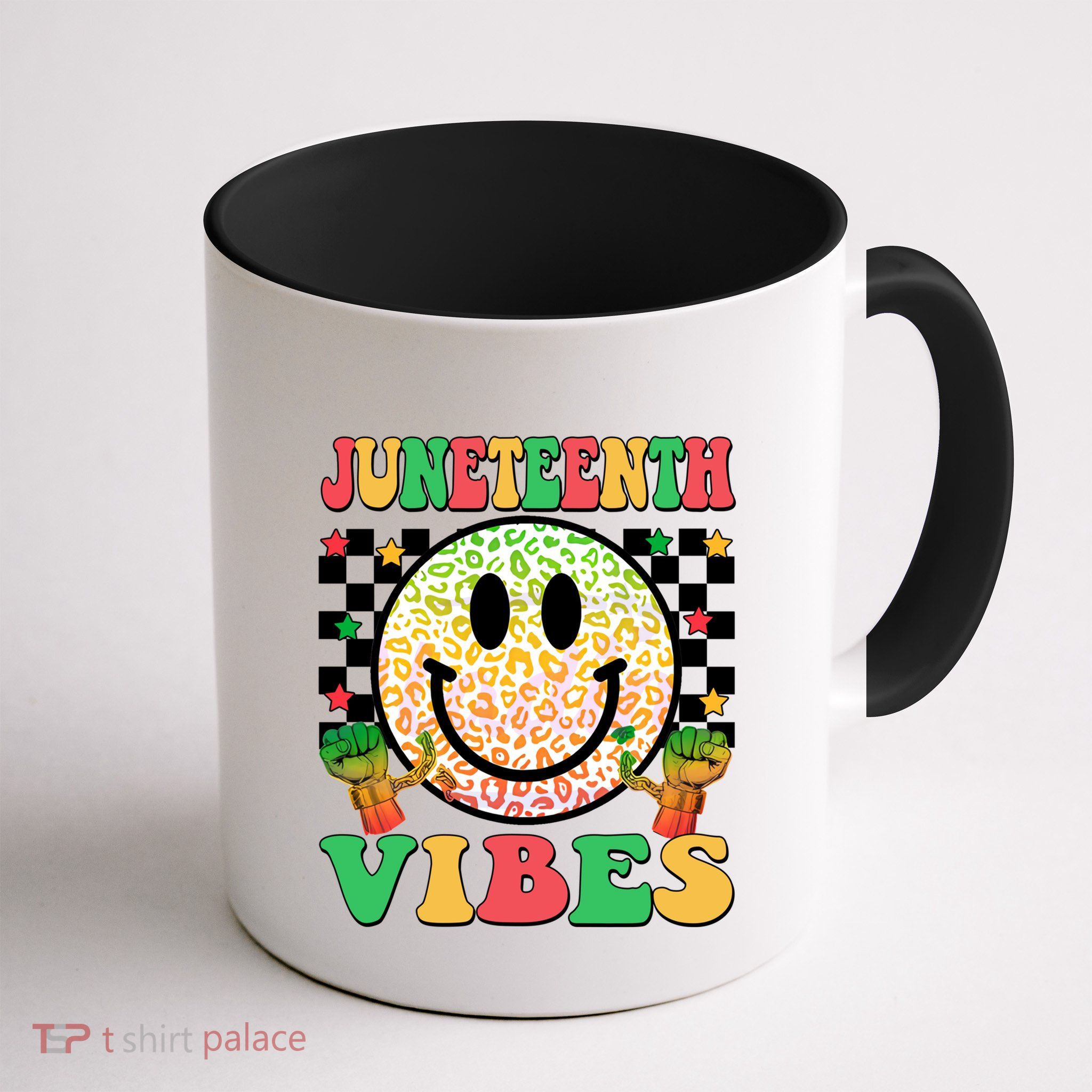 Junenth Vibes Freedom Day 1865 Black History Month Groovy Gift Mug