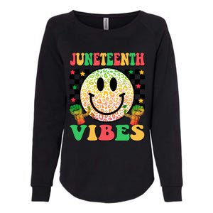 Junenth Vibes Freedom Day 1865 Black History Month Groovy Gift Womens California Wash Sweatshirt