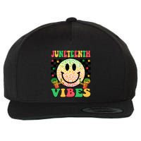Junenth Vibes Freedom Day 1865 Black History Month Groovy Gift Wool Snapback Cap