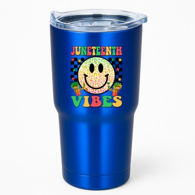 Junenth Vibes Freedom Day 1865 Black History Month Groovy Gift Tumbler