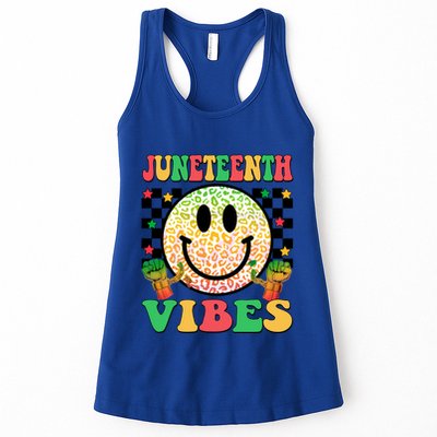 Junenth Vibes Freedom Day 1865 Black History Month Groovy Gift Womens Tank Top