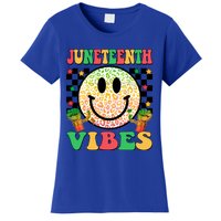 Junenth Vibes Freedom Day 1865 Black History Month Groovy Gift Women's T-Shirt