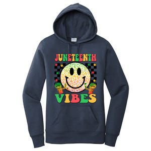 Junenth Vibes Freedom Day 1865 Black History Month Groovy Gift Women's Pullover Hoodie