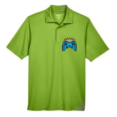 Jewish Video Game Gamer Hanukkah Chanukah  Men's Origin Performance Pique Polo