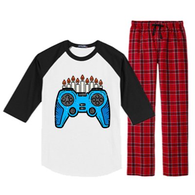 Jewish Video Game Gamer Hanukkah Chanukah  Raglan Sleeve Pajama Set