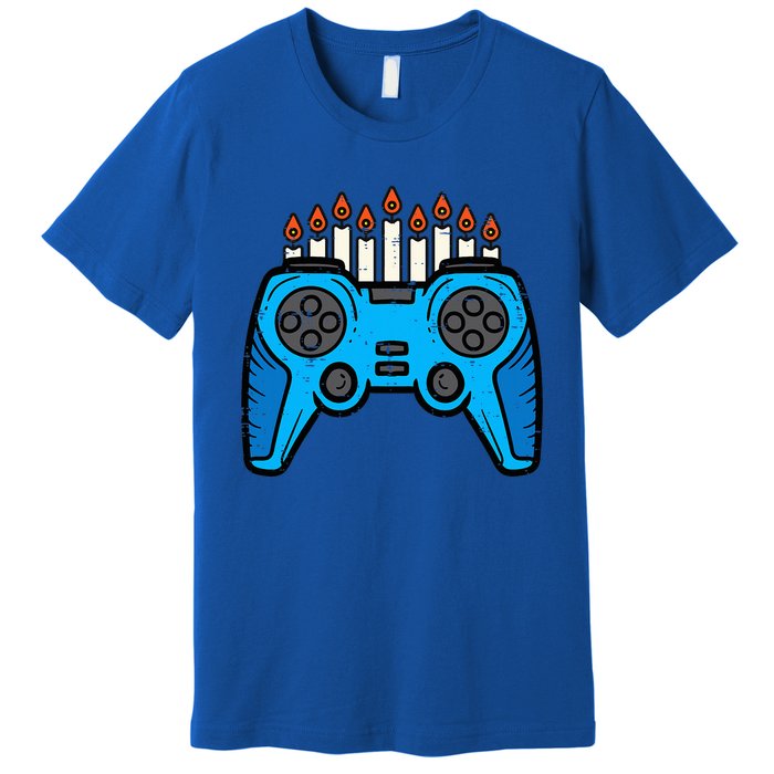 Jewish Video Game Gamer Hanukkah Chanukah  Premium T-Shirt