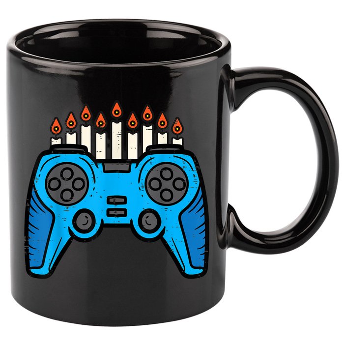Jewish Video Game Gamer Hanukkah Chanukah     11oz C Handle Ceramic Mug