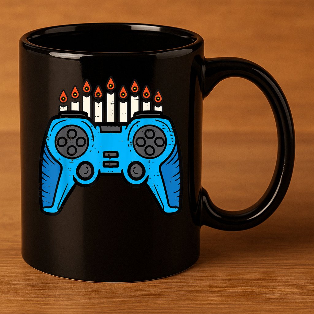 Jewish Video Game Gamer Hanukkah Chanukah     11oz C Handle Ceramic Mug